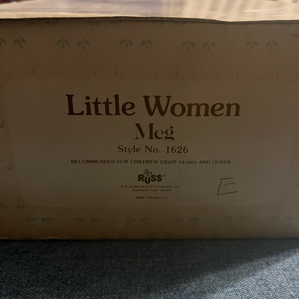 Russ Little Women Meg Doll with Blue and White Dress